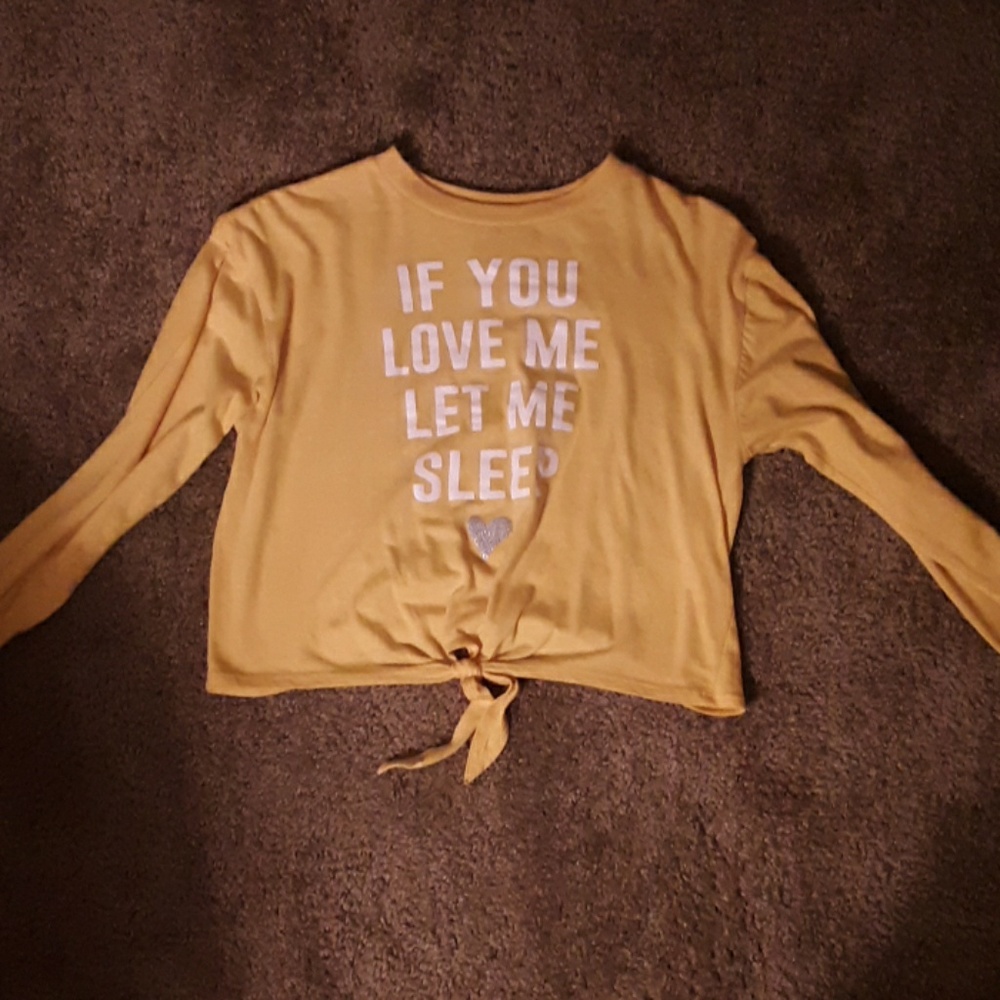 If you love me let me sleep crop top
